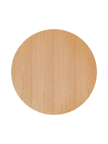Puffin Dining Table chapada en roble natural - Chapado de roble natural, Ø140 cm - Audo Copenhagen