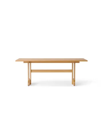Puffin Dining Table chapada en roble natural - Chapado en roble natural, 200x95 cm - Audo Copenhagen
