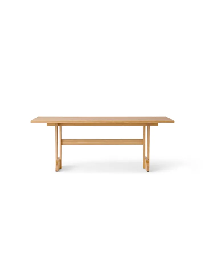 Puffin Dining Table chapada en roble natural - Chapado en roble natural, 200x95 cm - Audo Copenhagen