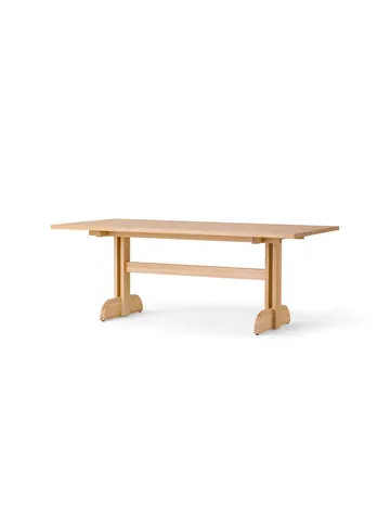Puffin Dining Table chapada en roble natural - Chapado en roble natural, 200x95 cm - Audo Copenhagen
