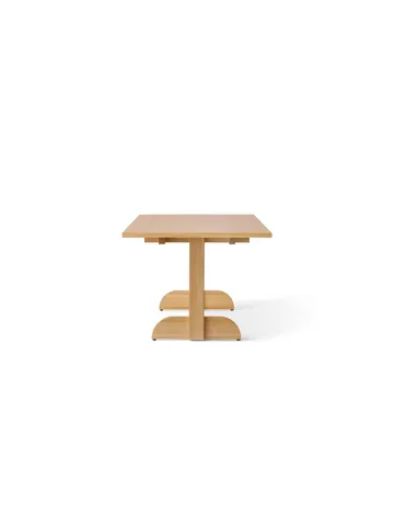 Puffin Dining Table chapada en roble natural - Chapado en roble natural, 200x95 cm - Audo Copenhagen
