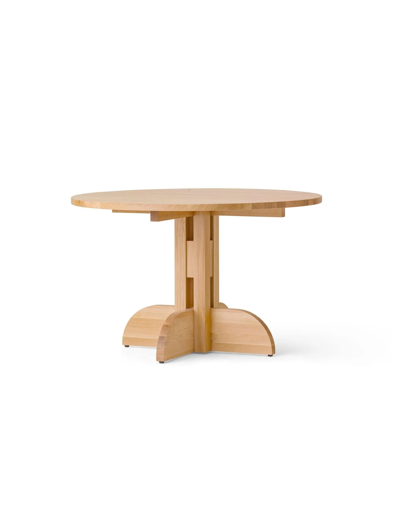 Puffin mesa de comedor de roble macizo natural, Roble natural, Ø120 cm Audo Copenhagen