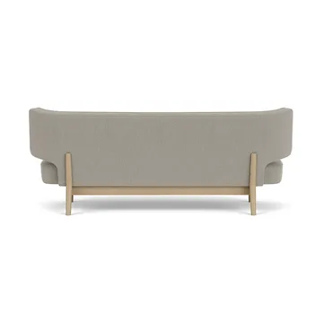 Radiohus Sofa tapizado integral RE-WOOL PC1T Global HR BUTTONS Vegetal base de 4 patas - Re-wool 218-roble natural, botones de cuero, 2 plazas - Audo Copenhagen