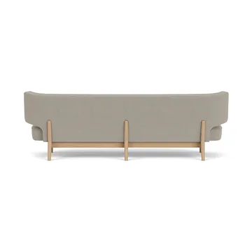 Radiohus Sofa tapizado integral RE-WOOL PC1T Global HR BUTTONS Vegetal base de 4 patas - Re-wool 218-roble natural, botones de cuero, 3 plazas - Audo Copenhagen