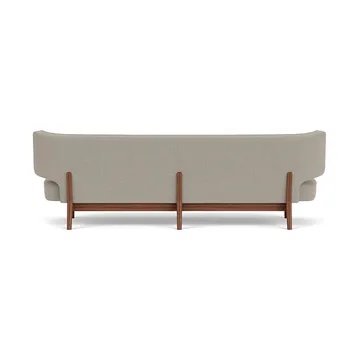 Radiohus Sofa tapizado integral RE-WOOL PC1T Global HR BUTTONS Vegetal base de 4 patas - Re-wool 218-nogal, botones de cuero, 3 plazas - Audo Copenhagen