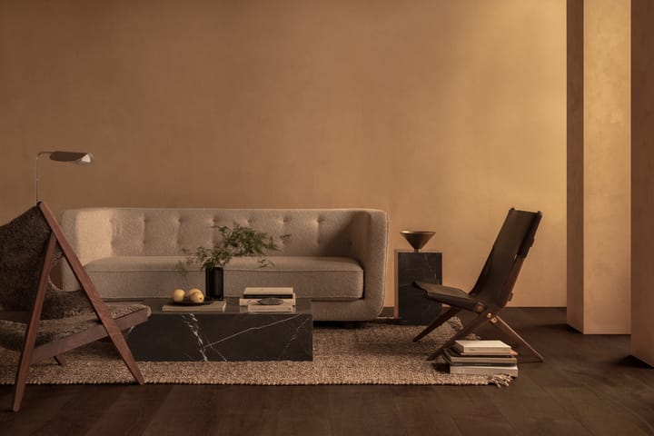 Saxe Sillón, Cuero marrón, base de roble aceitado marrón Audo Copenhagen
