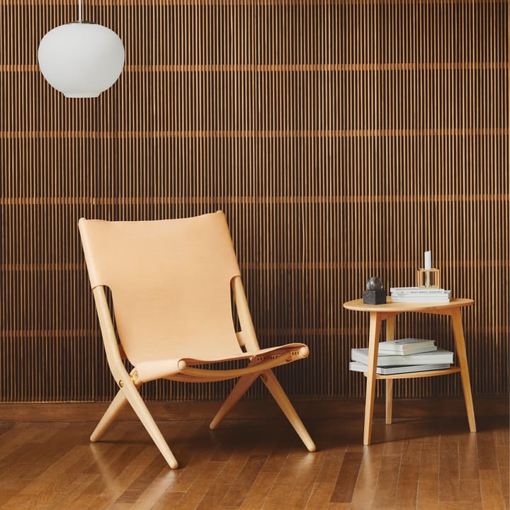 Saxe Sillón, Cuero natural, base de roble enjabonada Audo Copenhagen