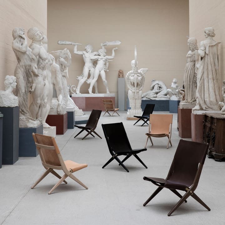 Saxe Sillón, Cuero natural, base de roble enjabonada Audo Copenhagen