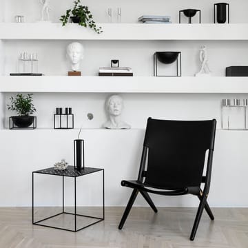 Saxe Sillón - Cuero negro, base de roble teñida de negro - Audo Copenhagen