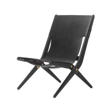 Saxe Sillón - Cuero negro, base de roble teñida de negro - Audo Copenhagen