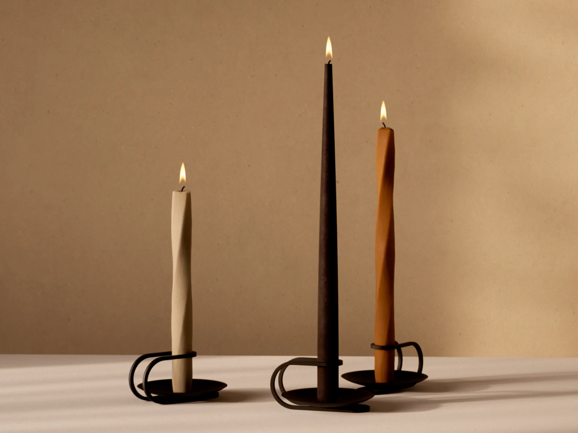 Set de 6 velas Spire 38 cm, Ivory Audo Copenhagen