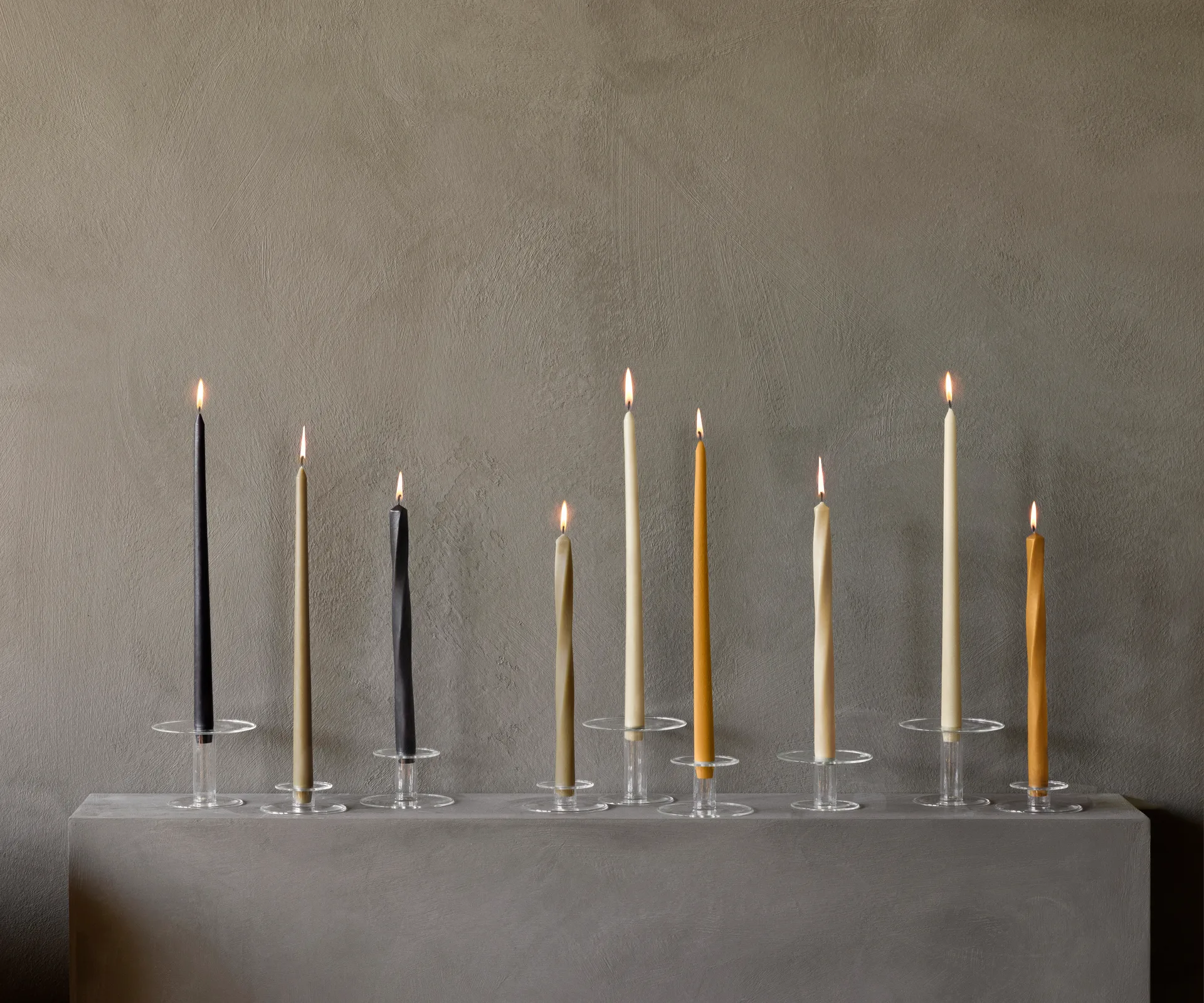Set de 6 velas Spire 38 cm, Ochre Audo Copenhagen