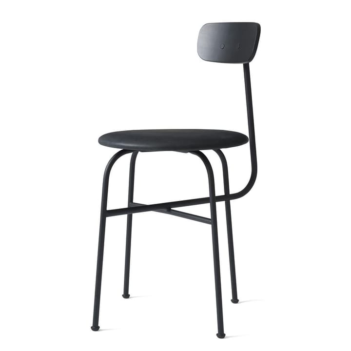 Silla con asiento de cuero Afteroom de 4 patas - negro-negro - Audo Copenhagen