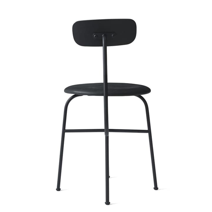 Silla con asiento de cuero Afteroom de 4 patas, negro-negro Audo Copenhagen