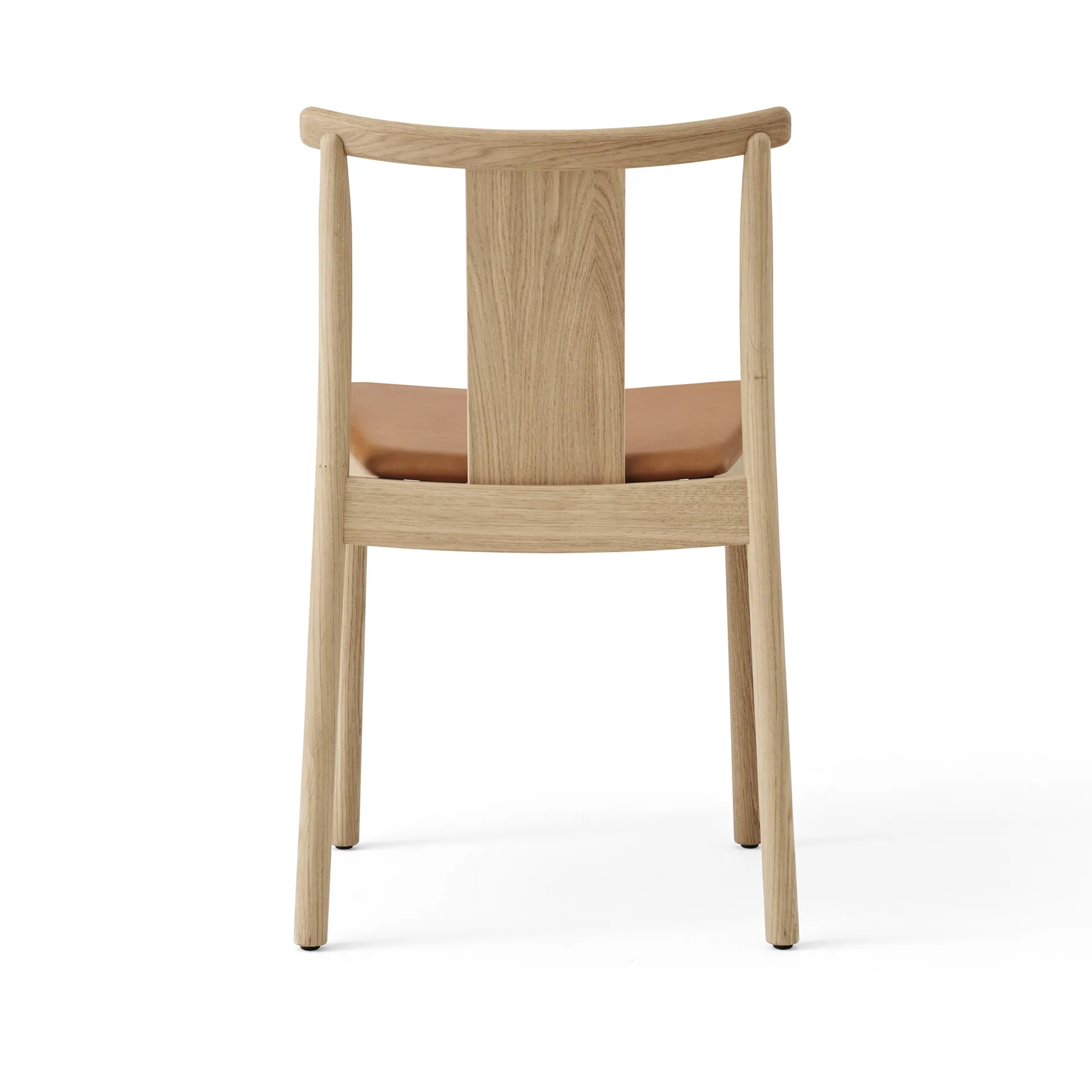 Silla con cojín de silla Merkur, Oak- Dakar 0250 cognac Audo Copenhagen