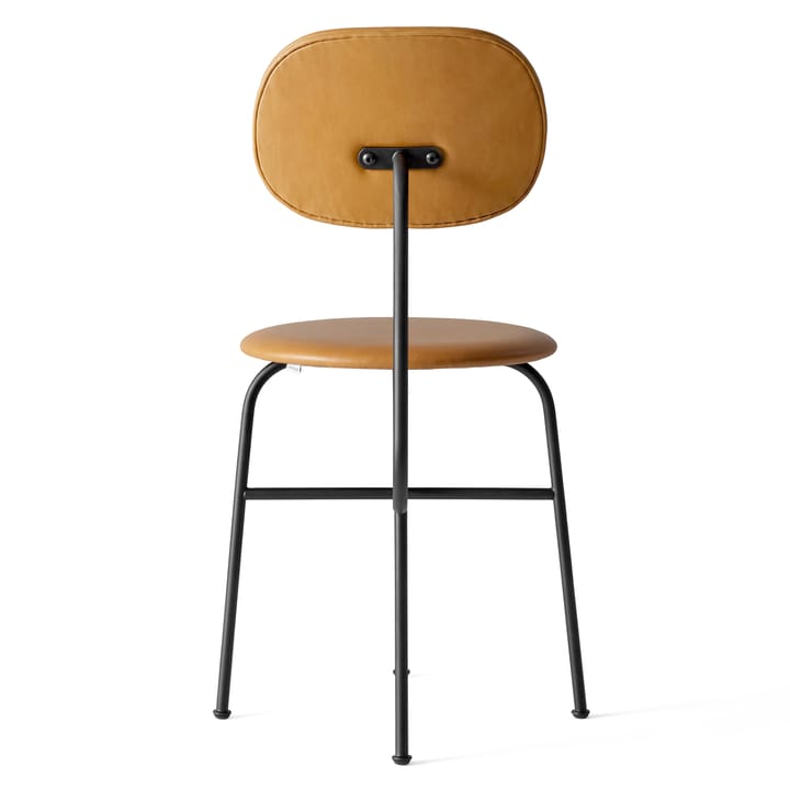 Silla de comedor Afteroom patas negras tapicería de cuero, Dakar 0250 Audo Copenhagen