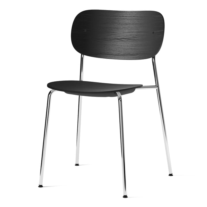 Silla de comedor Co patas cromadas, Roble negro Audo Copenhagen