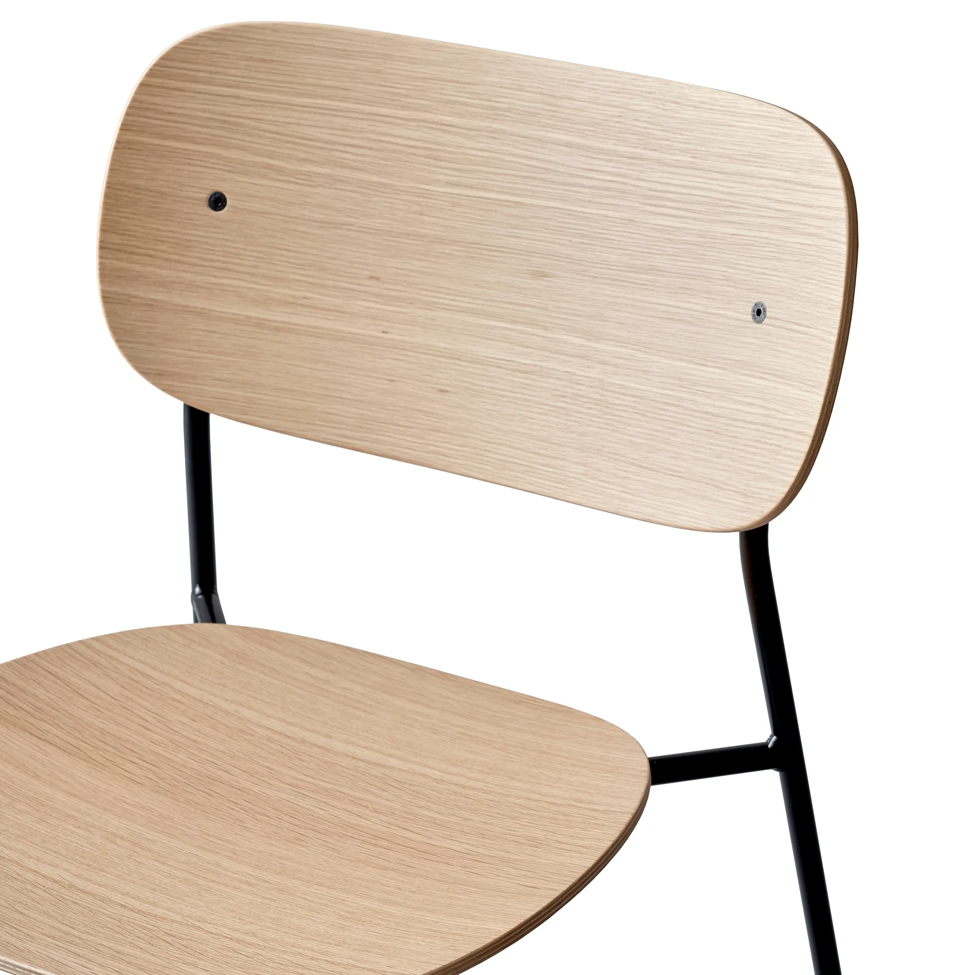 Silla de comedor con patas negras Co , Roble Audo Copenhagen