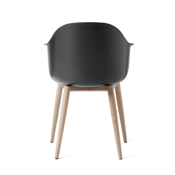 Silla Harbour con reposabrazos y con patas de roble, black Audo Copenhagen