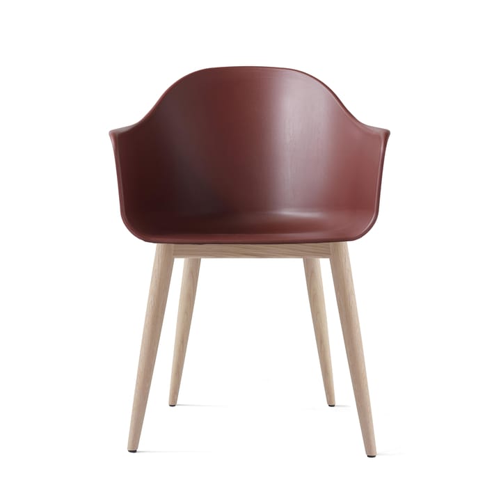 Silla Harbour con reposabrazos y con patas de roble - Burned red - Audo Copenhagen