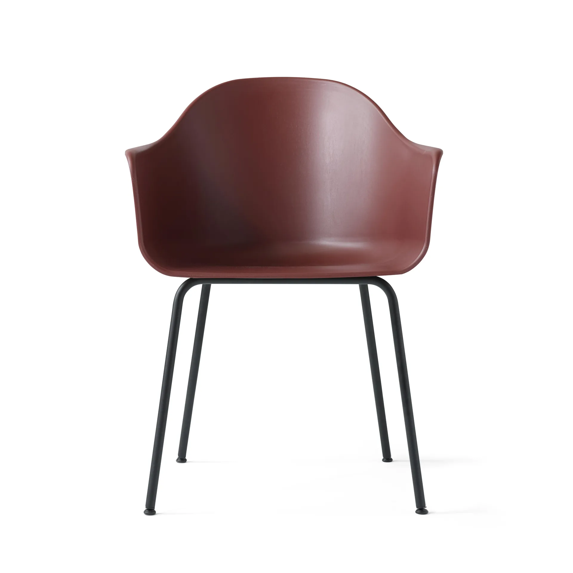 Silla Harbour con reposabrazos y con patas negras, Burned red Audo Copenhagen