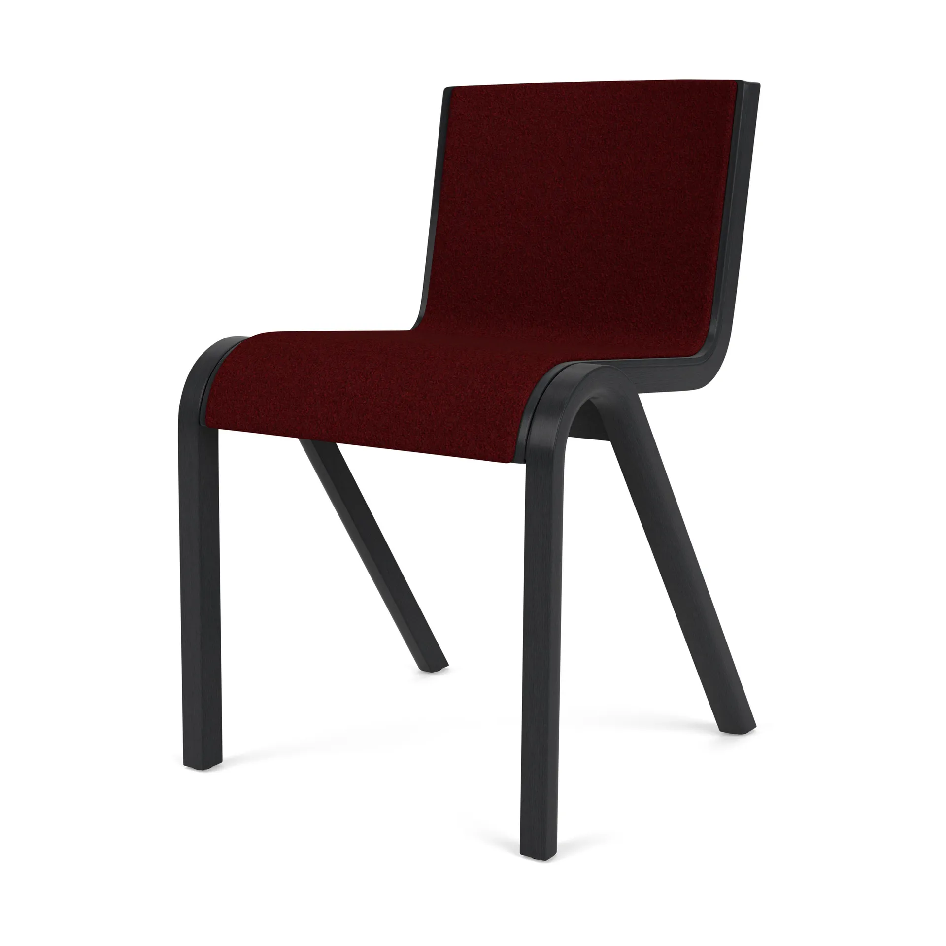 Silla tapizada Ready, Black oak-Baru 0570 Red Audo Copenhagen
