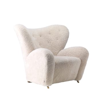 Sillón The Tired Man - Piel de oveja moonlight, patas roble natural - Audo Copenhagen
