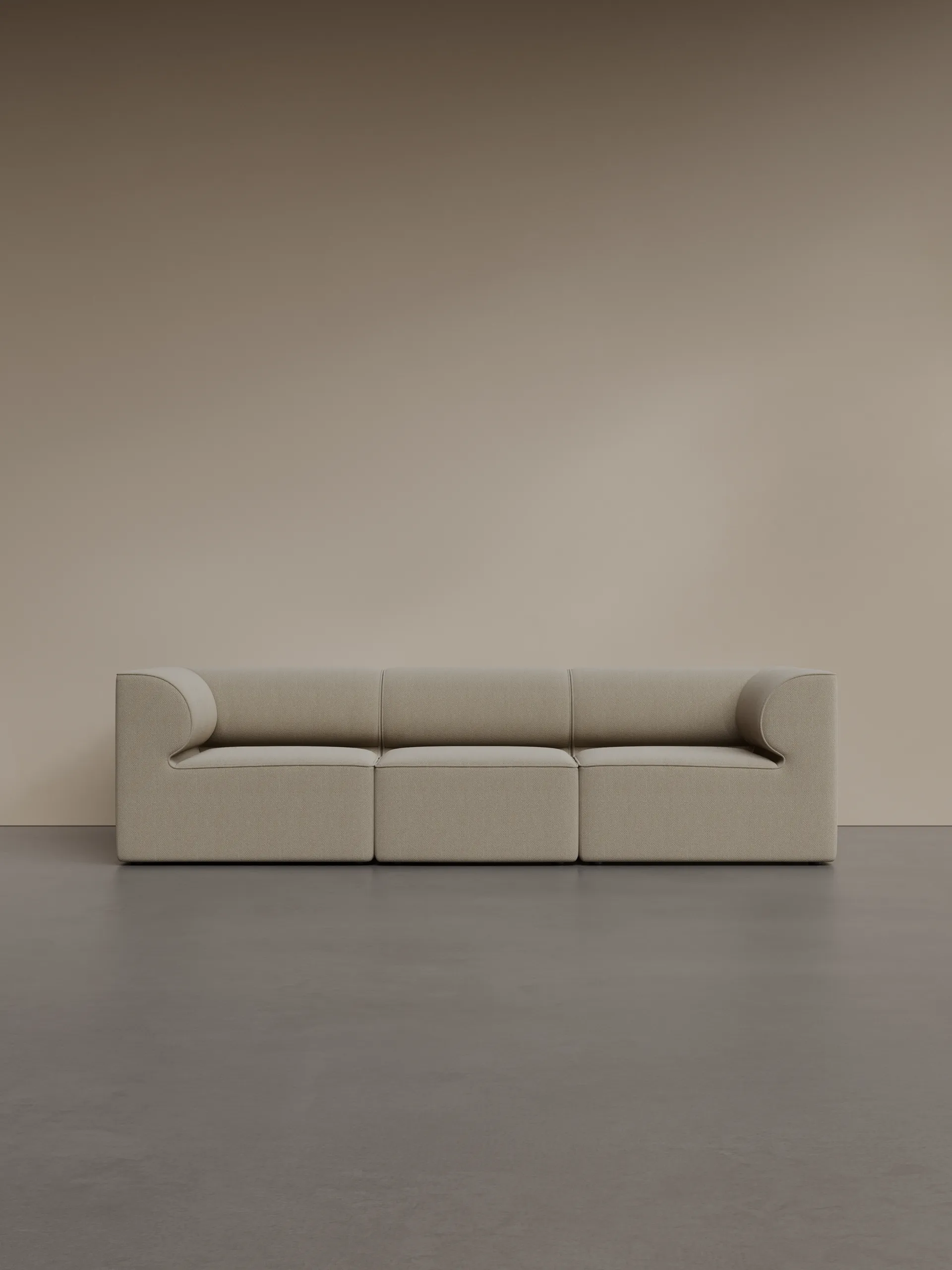 Sofá modular Eave 86 configuración 2, 3 plazas tela bouclé 02 beige Audo Copenhagen