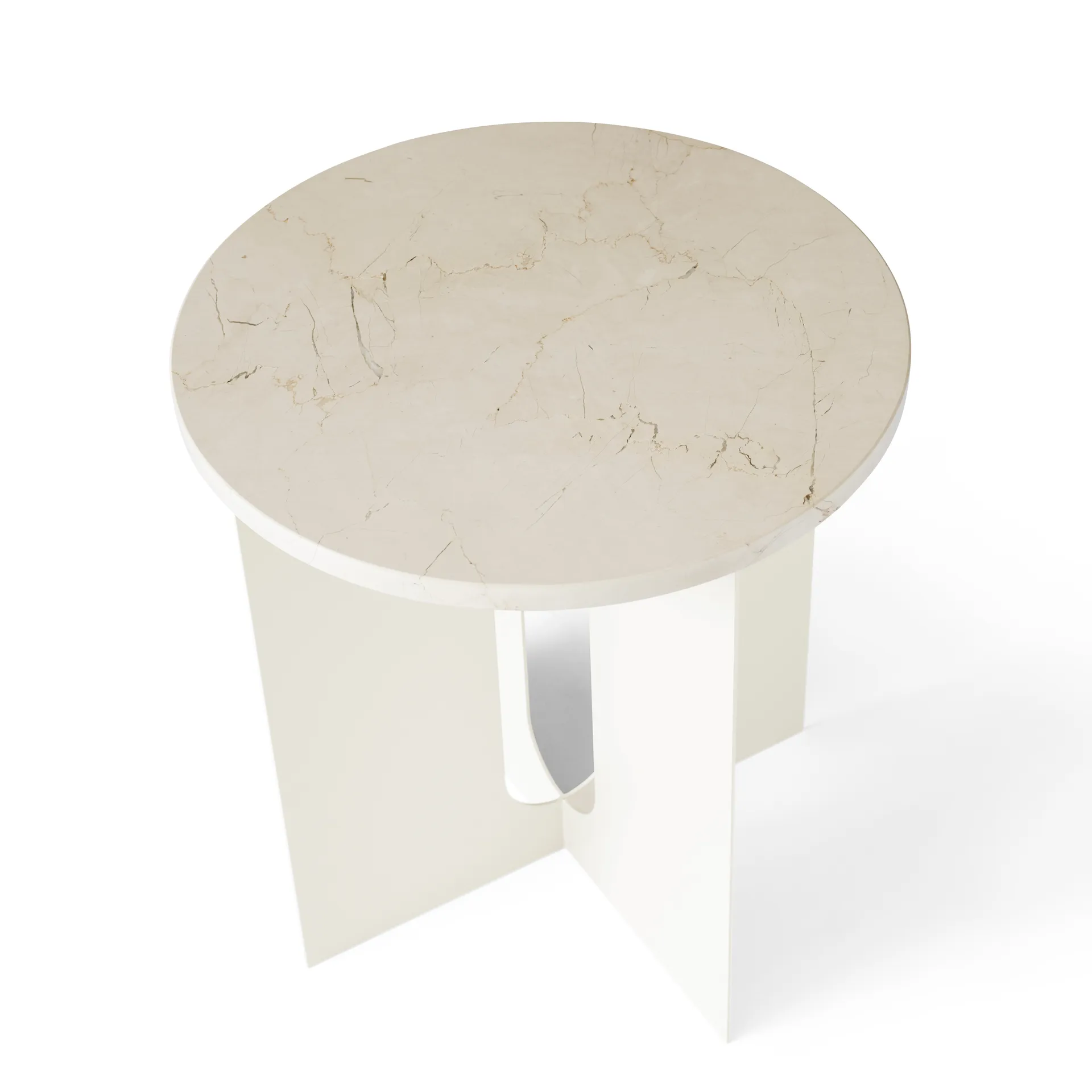 Tablero Androgyne para mesa auxiliar Ø42 cm, Blanco marfil Audo Copenhagen