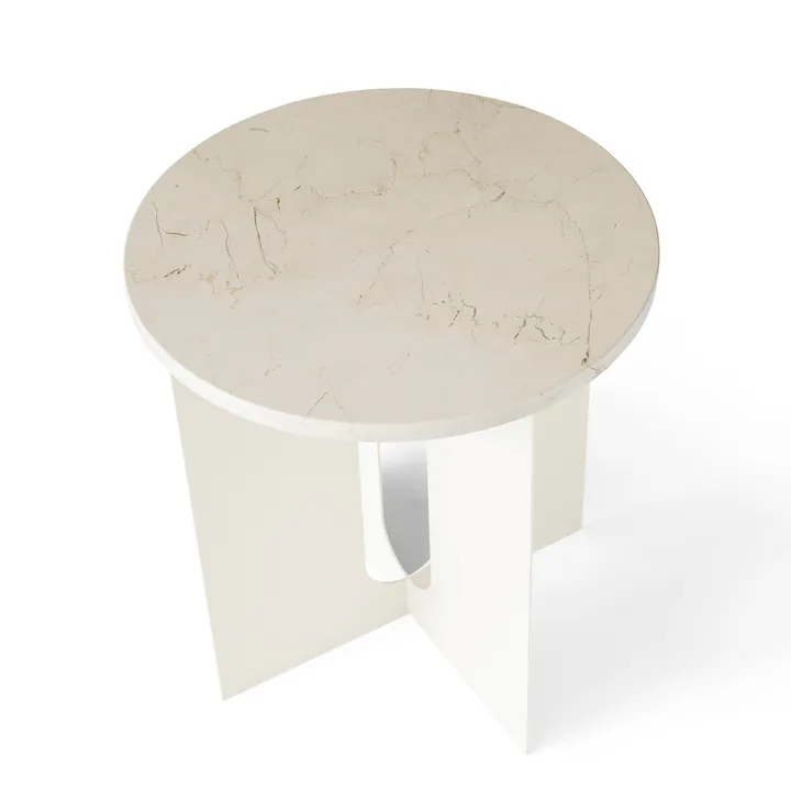 Tablero Androgyne para mesa auxiliar - Crystal Rose marble, Ø42 cm - Audo Copenhagen
