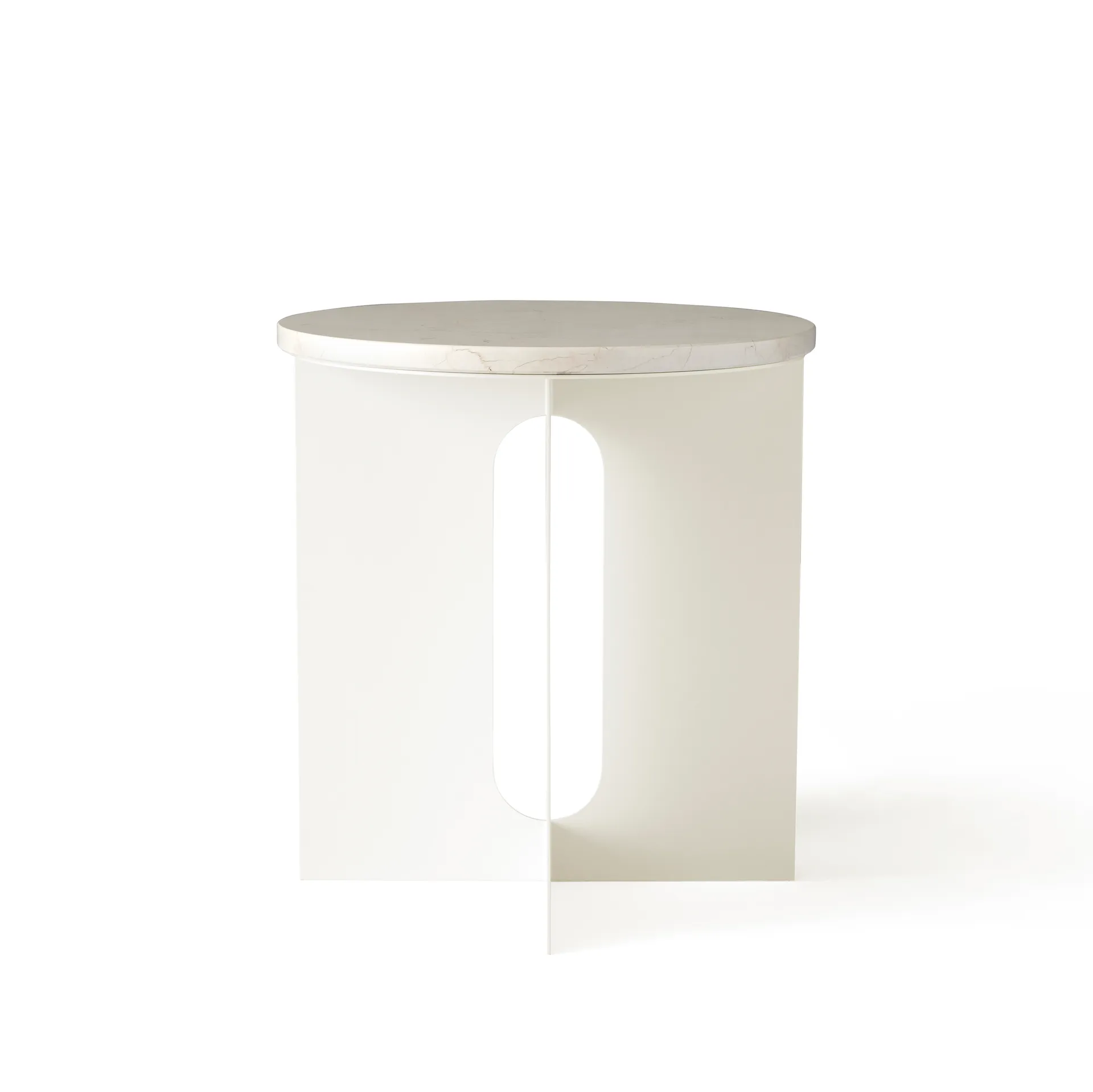 Tablero Androgyne para mesa auxiliar, Crystal Rose marble, Ø42 cm Audo Copenhagen