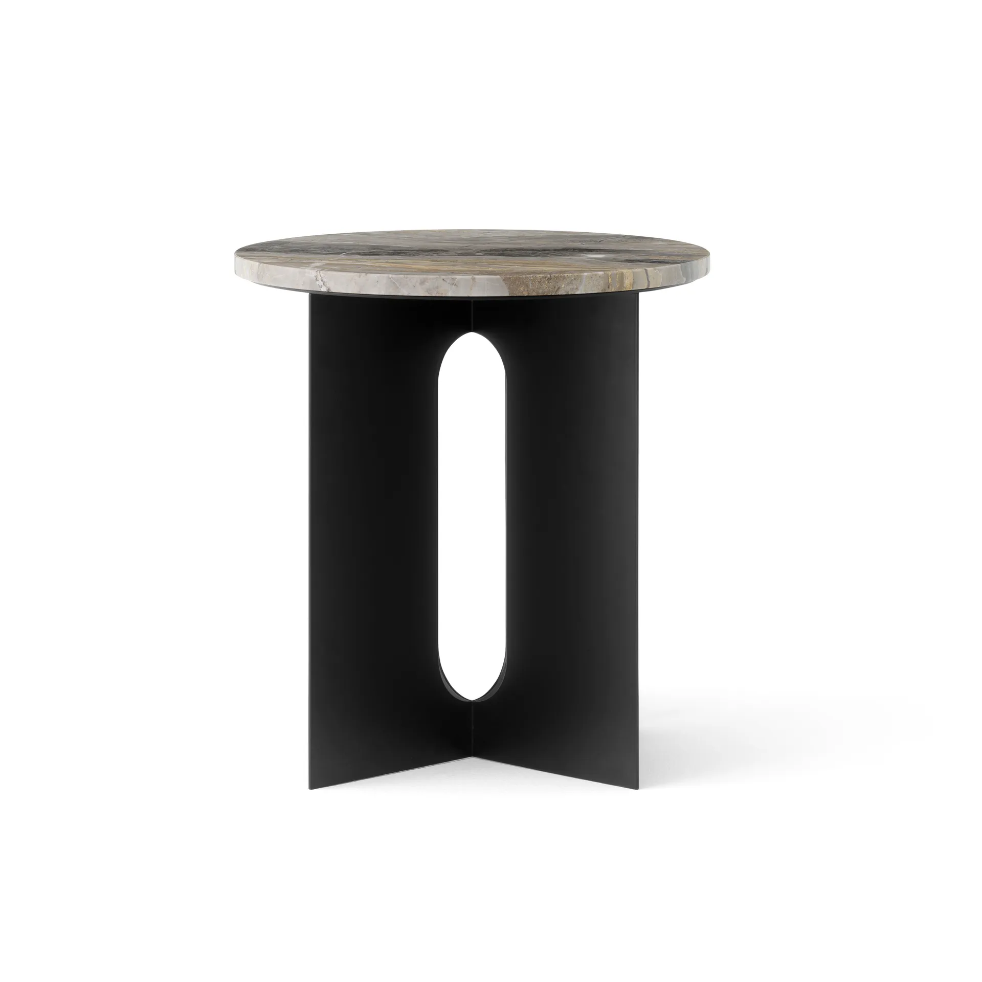 Tablero Androgyne para mesa auxiliar, Grey galaxy, Ø42 cm Audo Copenhagen