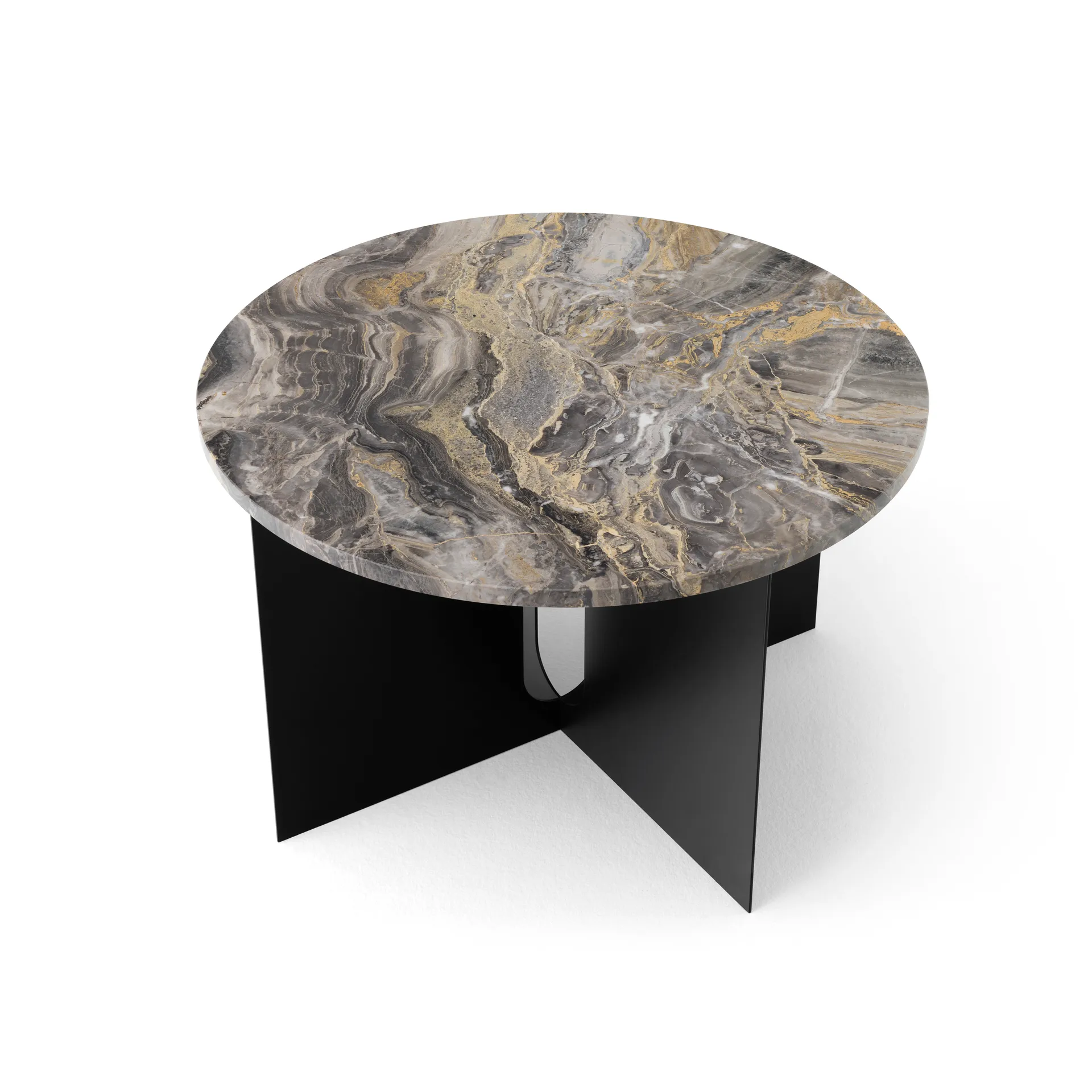 Tablero Androgyne para mesa auxiliar, Grey galaxy, Ø65 cm Audo Copenhagen