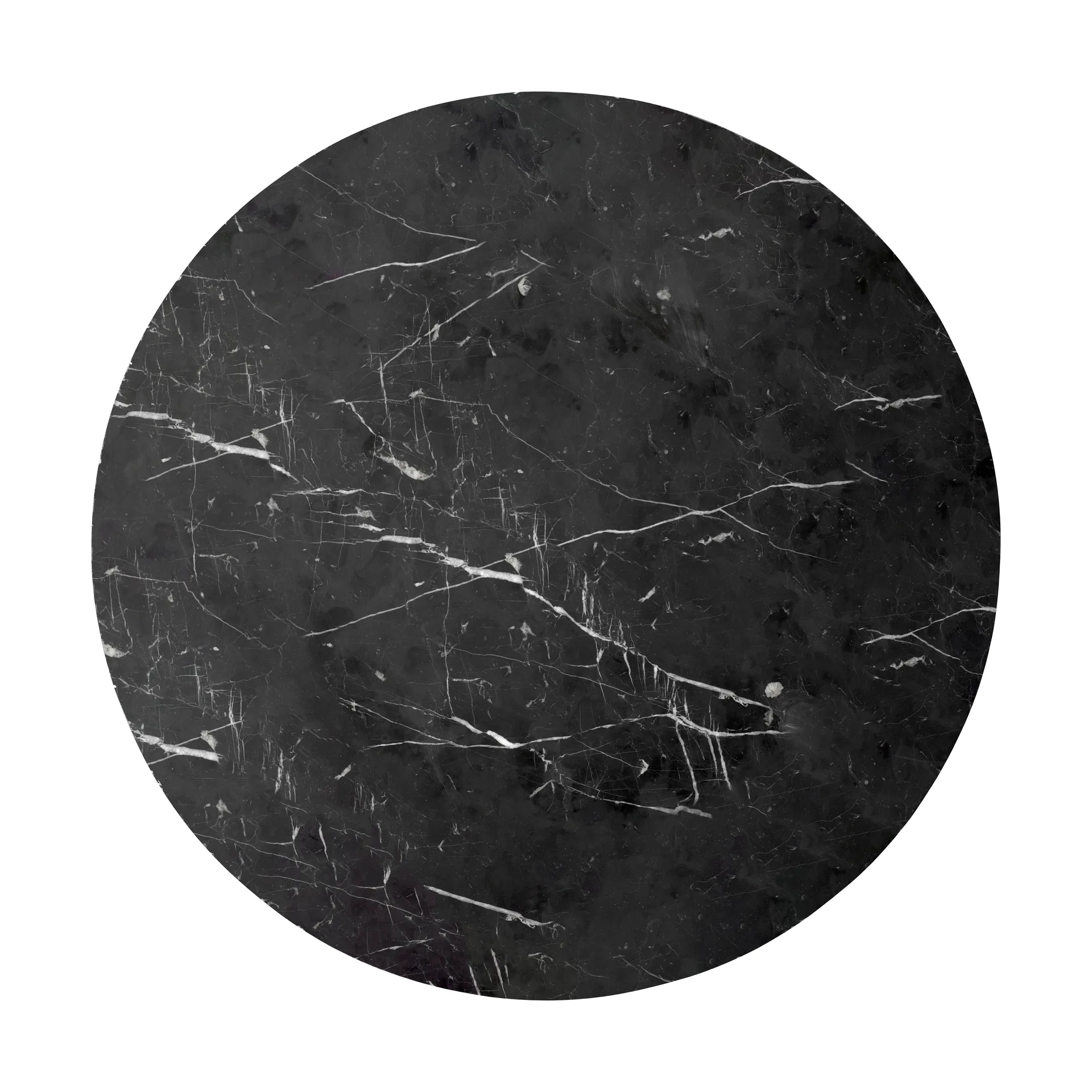 Tablero Androgyne para mesa auxiliar, Nero Marquina, Ø65 cm Audo Copenhagen