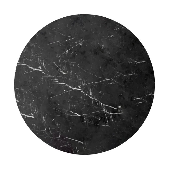 Tablero Androgyne para mesa auxiliar - Nero Marquina, Ø65 cm - Audo Copenhagen