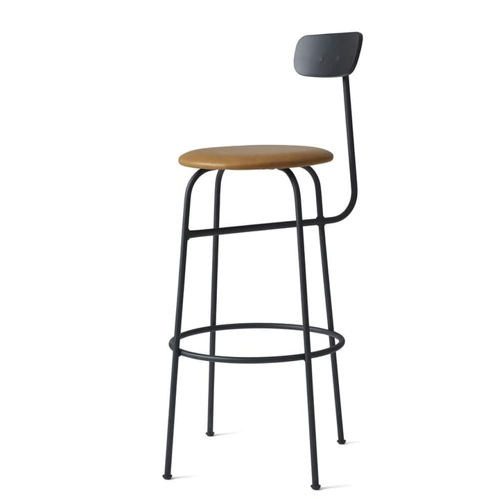 Taburete bar Afteroom asiento de cuero - Negro-cognac - Audo Copenhagen