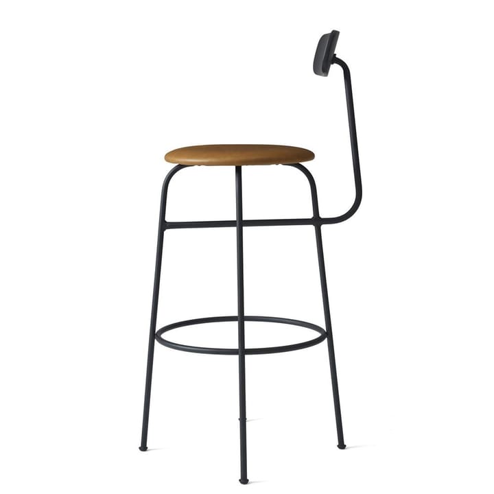 Taburete bar Afteroom asiento de cuero, Negro-cognac Audo Copenhagen