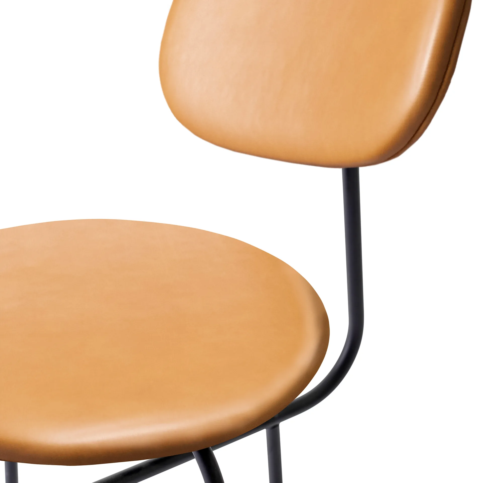 Taburete de bar con tapizado de cuero 63,5 cm, Dakar 0250 Audo Copenhagen