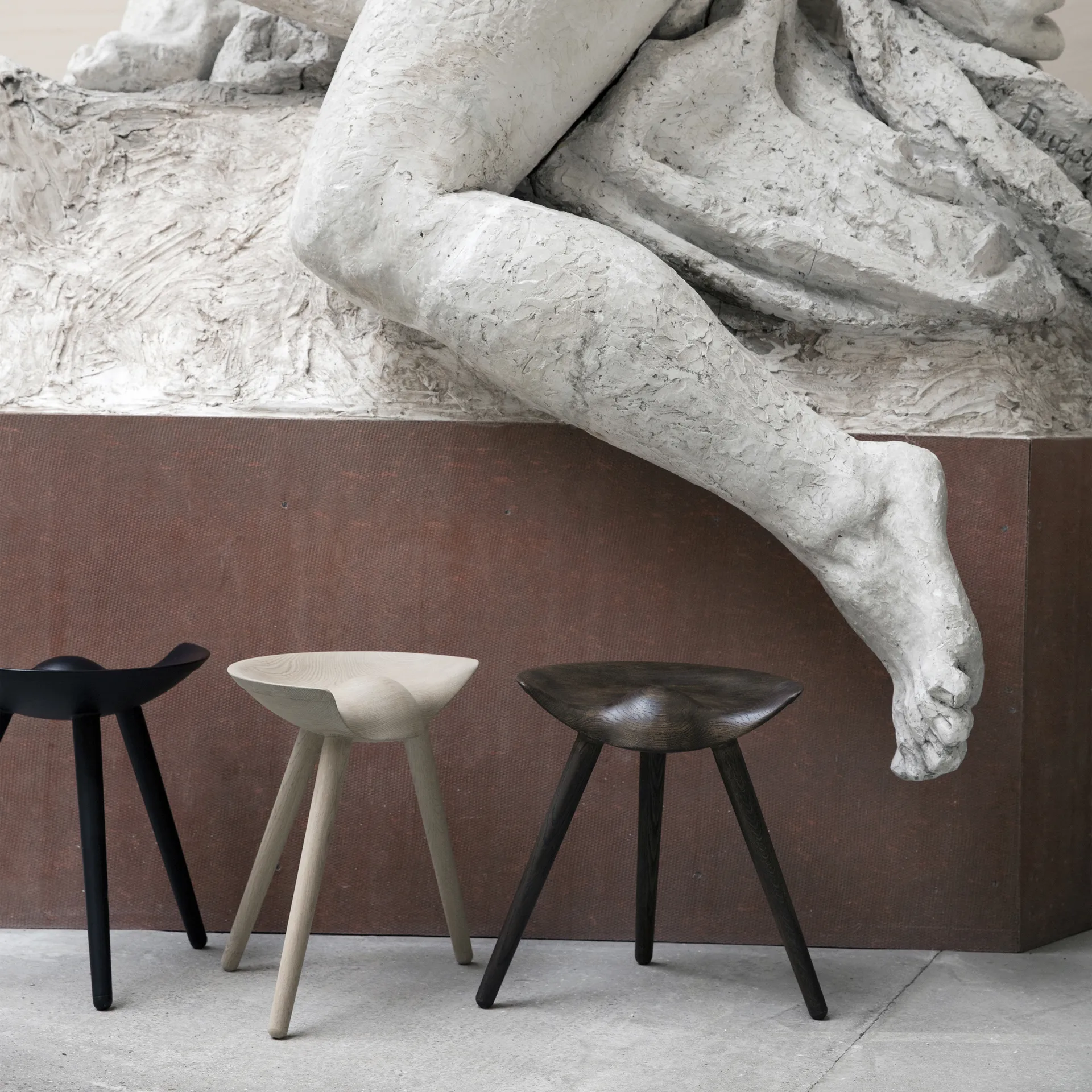 Taburete ML42 48 cm, Roble barnizado marrón Audo Copenhagen