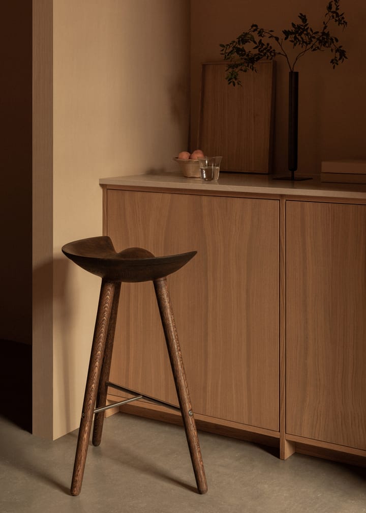 Taburete ML42 77 cm, Roble tratado con aceite marrón-acero Audo Copenhagen