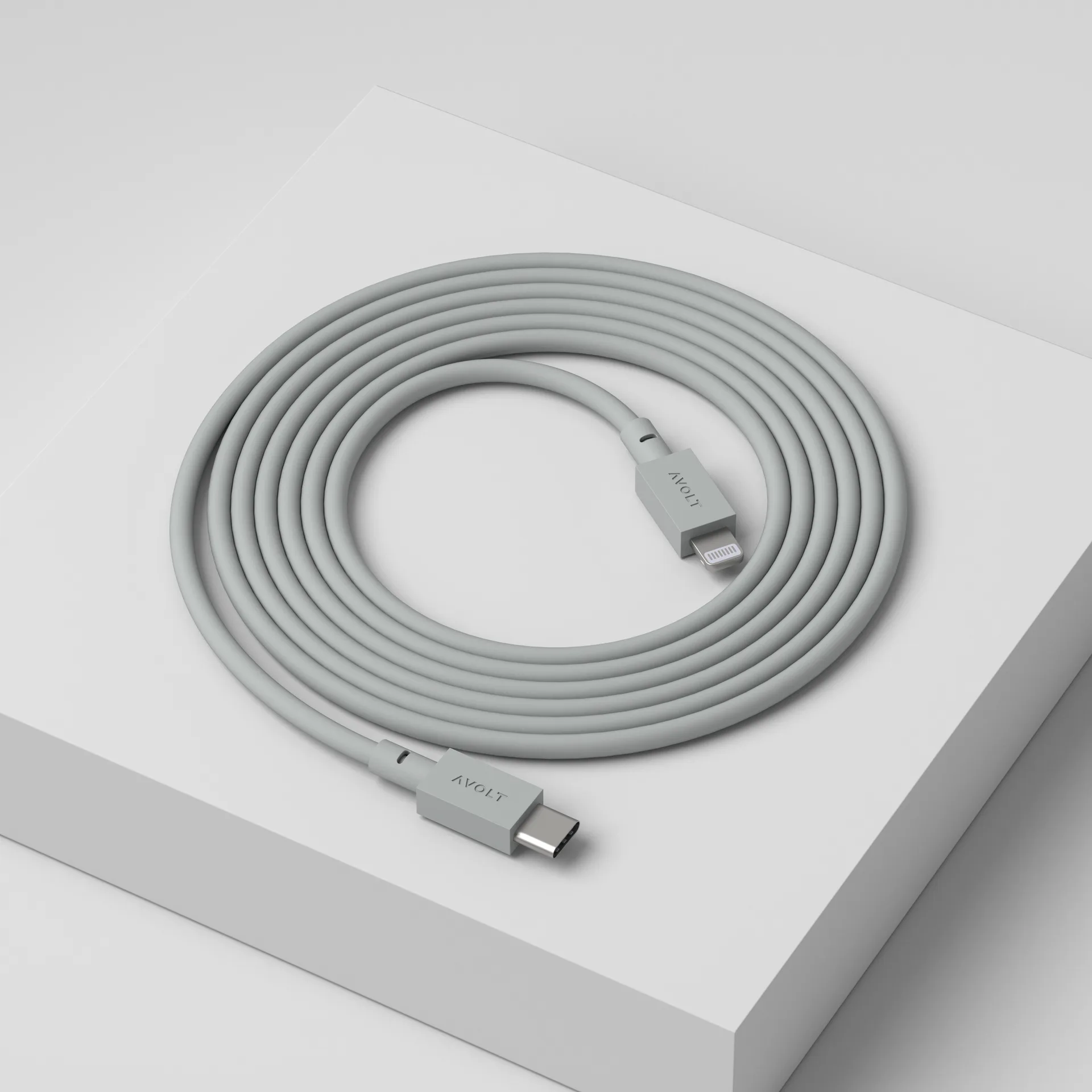 Cable 1 USB C a Lightning cable de carga 2m, Gotland Gray Avolt