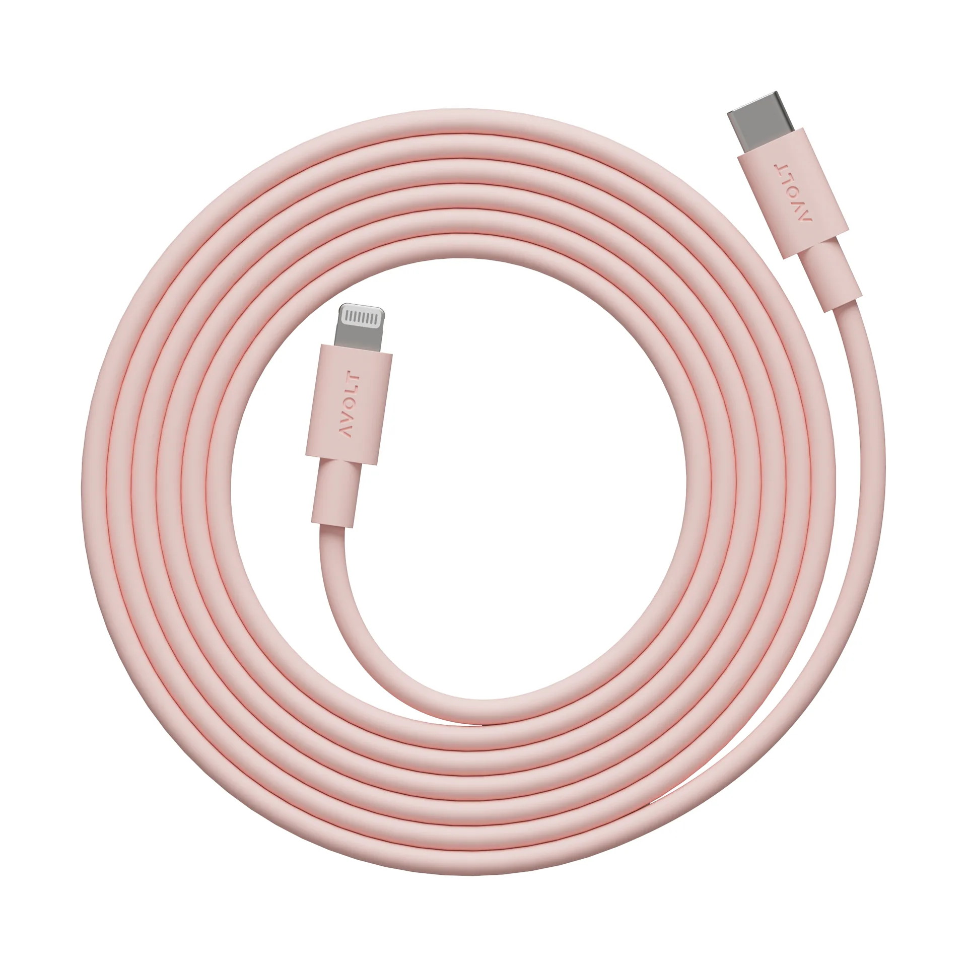 Cable 1 USB C a Lightning cable de carga 2m, New Pink Avolt