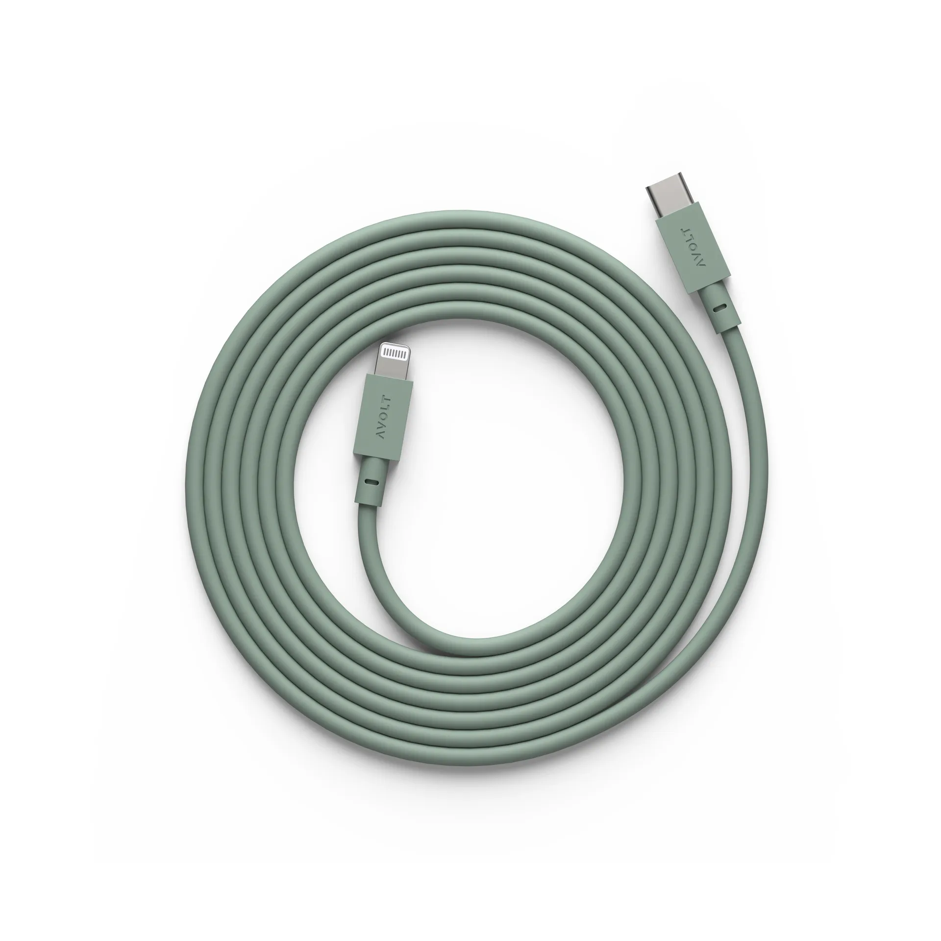 Cable 1 USB C a Lightning cable de carga 2m, Oak Green Avolt