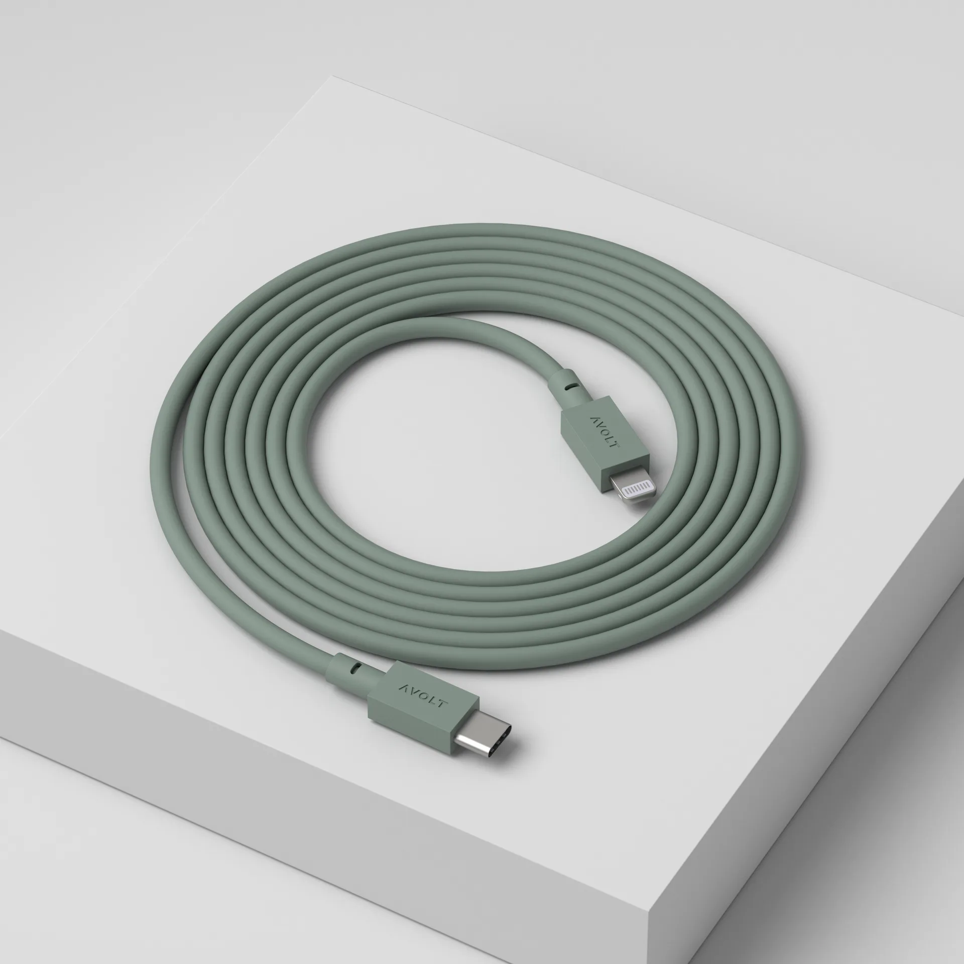 Cable 1 USB C a Lightning cable de carga 2m, Oak Green Avolt