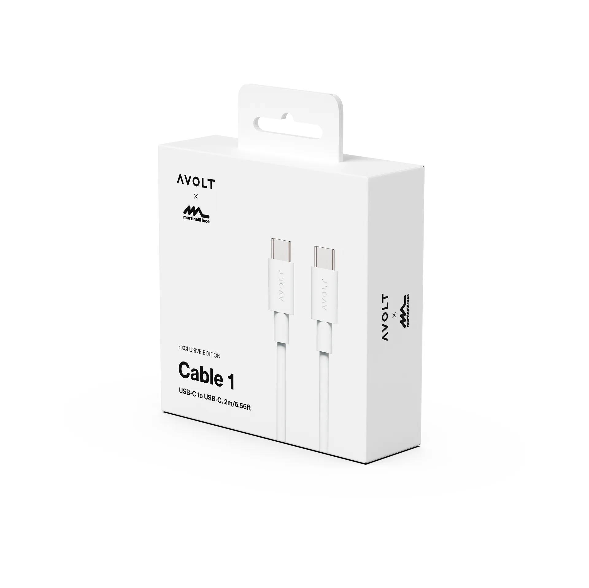 Cable 1 USB-C a USB-C cable de carga 2 m, White Martinelli Luce Edition Avolt