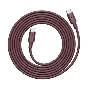 Cable AVOLT x Bauhaus-Archiv 1 USB-C a USB-C
 - Mulberry Red - Avolt