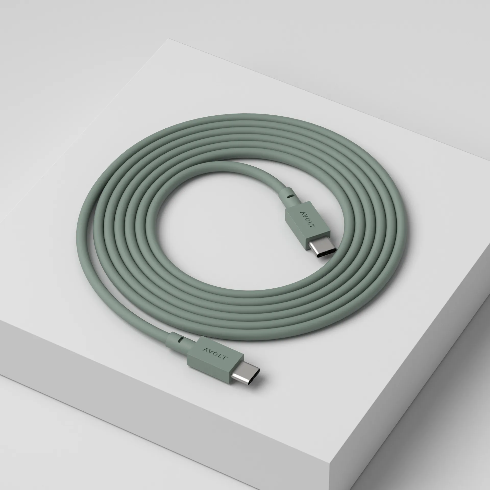 Cable de cargar Cable 1 USB-C a USB-C 2 m, Oak green Avolt
