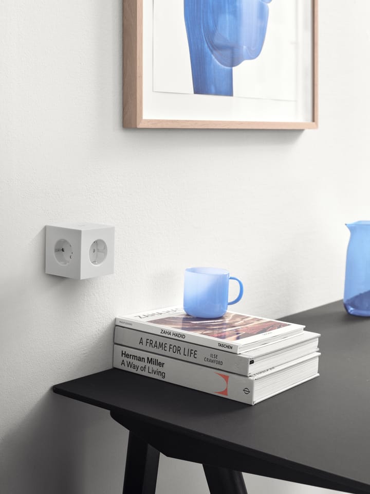 Regleta eléctrica Square 1, toma de corriente y USB-C 30W 1,8 m, White Martinelli Luce edition Avolt
