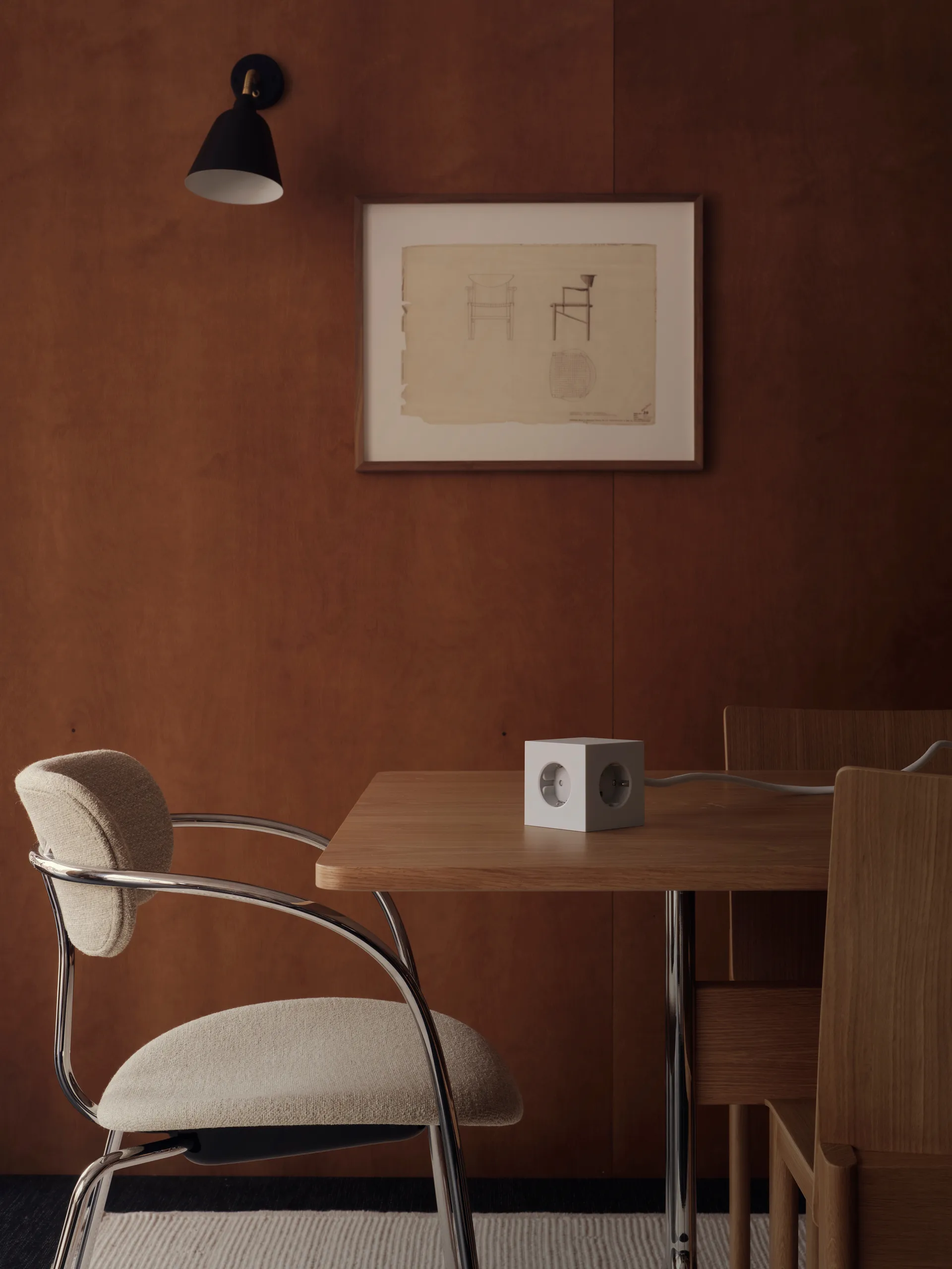 Regleta eléctrica Square 1, toma de corriente y USB-C 30W 3 m, Gotland Gris Avolt