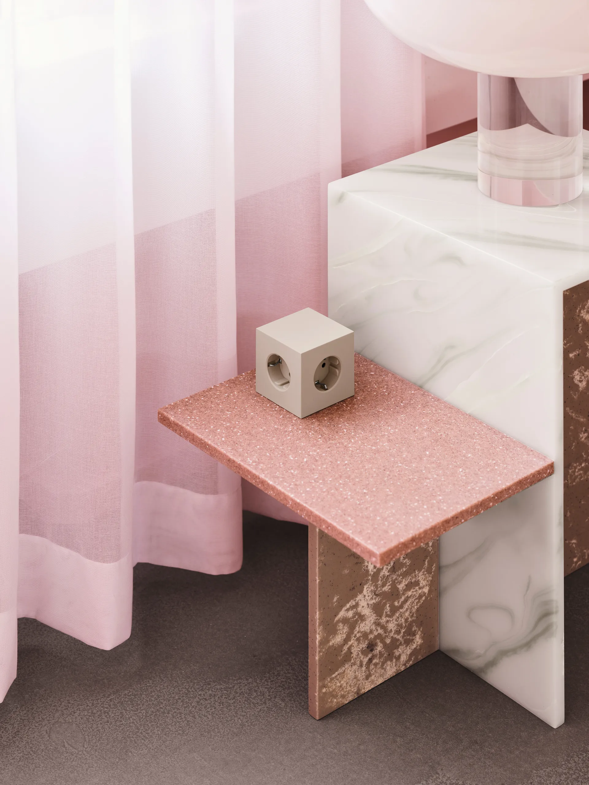 Regleta eléctrica Square 1, toma de corriente y USB-C 30W 3 m, Nomad Sand Avolt